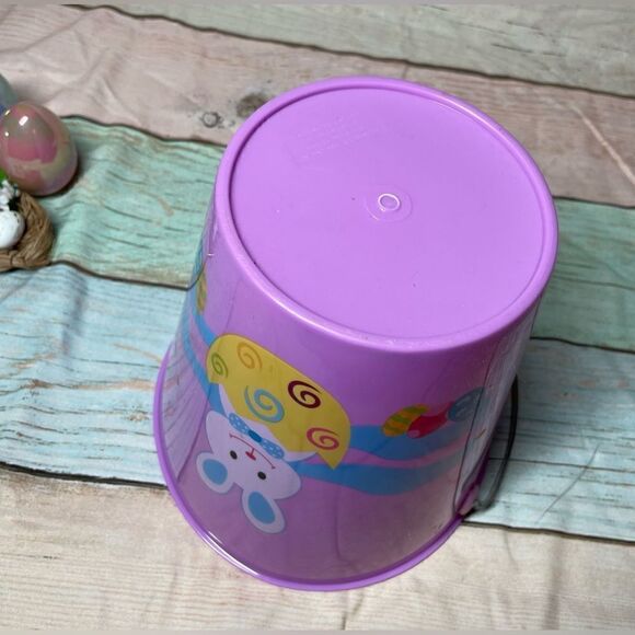 🔥❤️🔥 Decorative Purple Easter Bunny Pail Basket with Handle EPC Easy to … - Picture 5 of 6